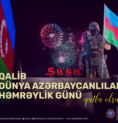 AY Partiyadan xalqımıza bayram təbriki