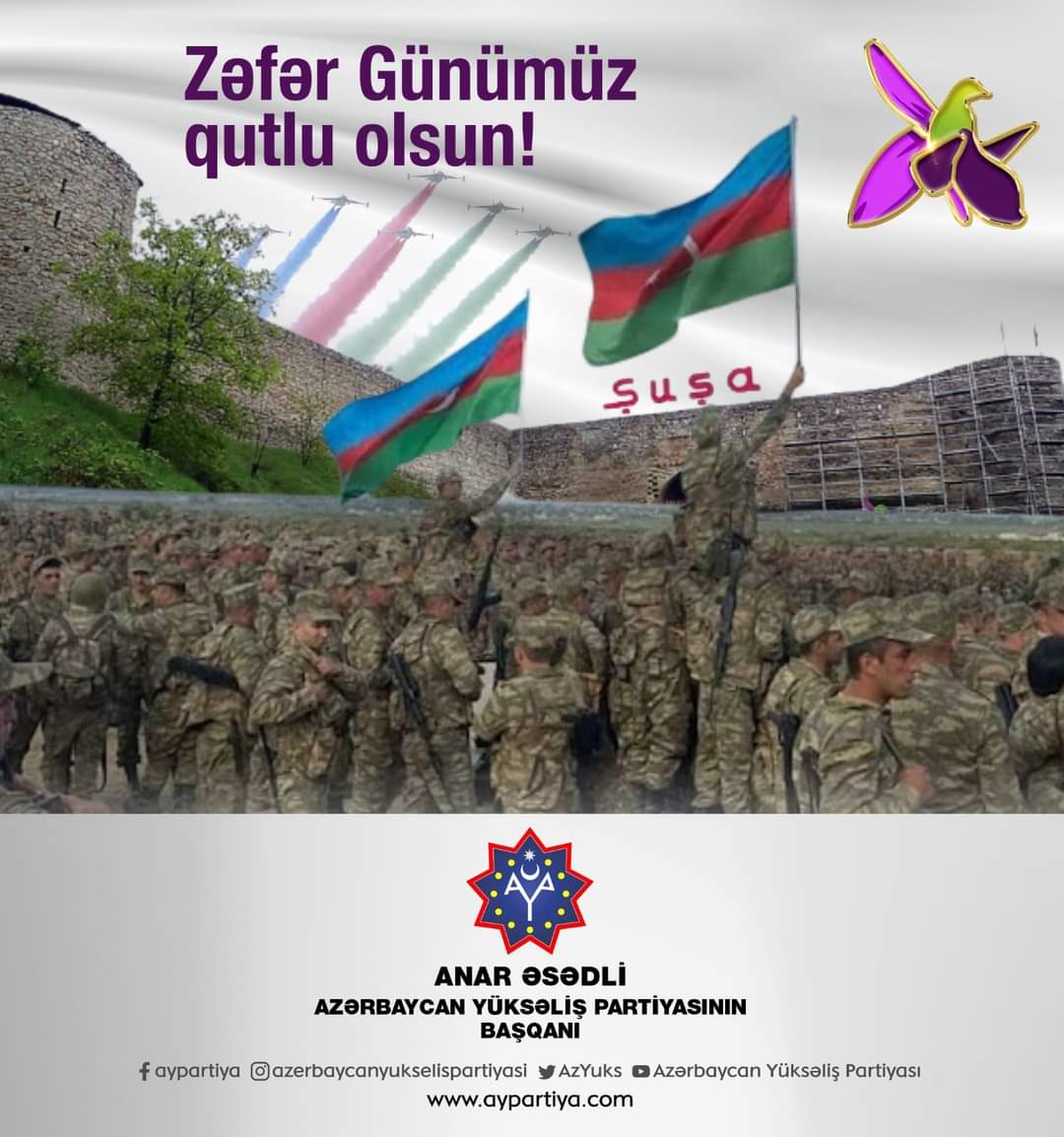 Azərbaycan Yüksəliş Partiyası 'nın Zəfər Bayramı ilə bağlı BƏYANATI