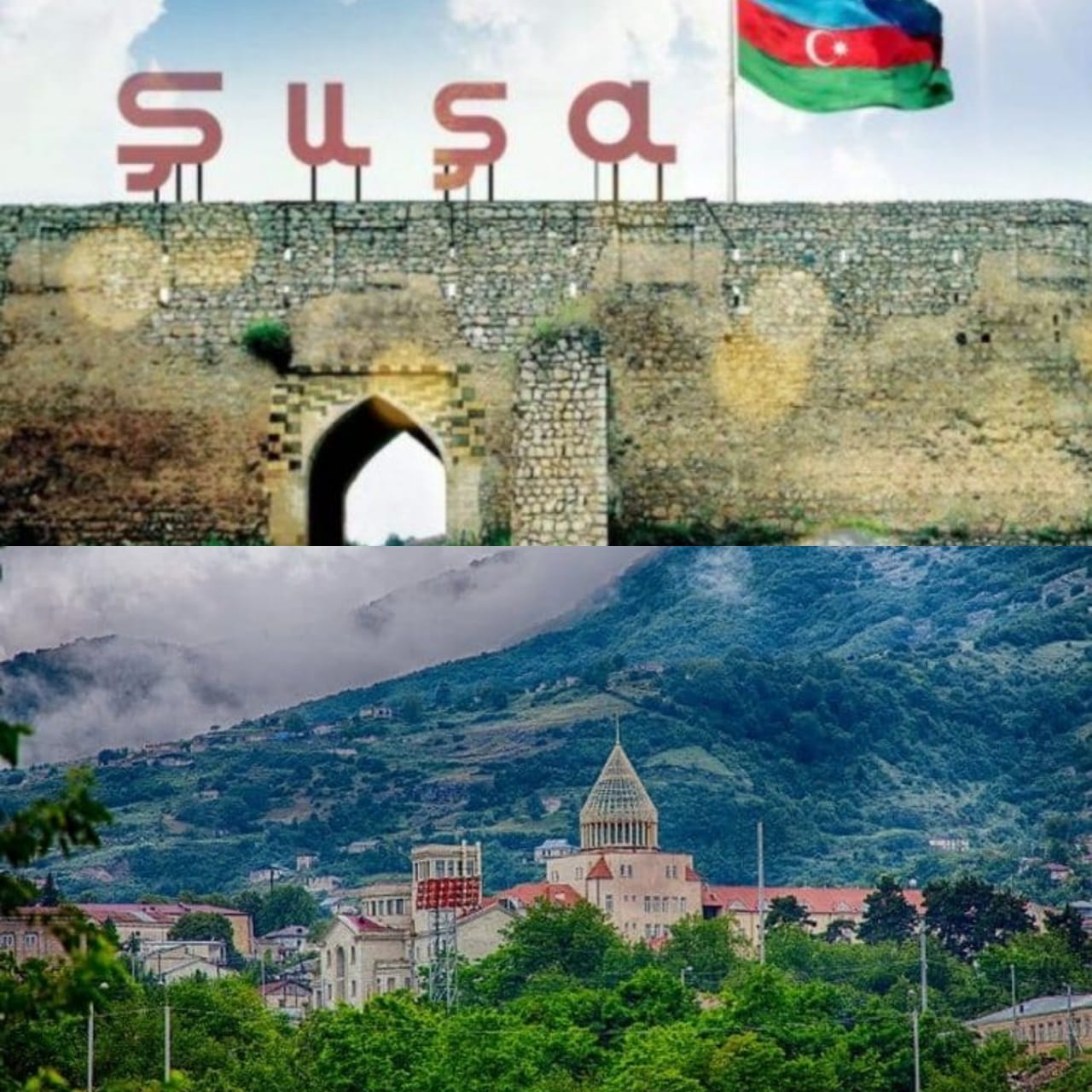 Şuşadan Xankəndiyə baxarkən